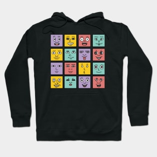 Square Funny Faces Hoodie